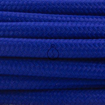 CAVO ELETTRICO TONDO 3x0.75 RIVESTITO IN SETA BLU ELETTRICO