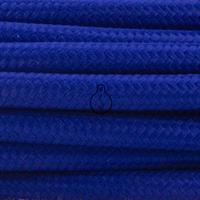 CAVO ELETTRICO TONDO 3x0.75 RIVESTITO IN SETA BLU ELETTRICO