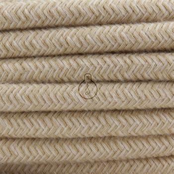 CAVO ELETTRICO TONDO 3x0.75 RIVESTITO IN COTONE CANVAS BEIGE