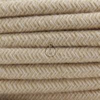 CAVO ELETTRICO TONDO 3x0.75 RIVESTITO IN COTONE CANVAS BEIGE