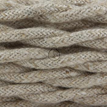 CAVO ELETTRICO TRECCIATO 2x0.75 RIVESTITO CANVAS BEIGE