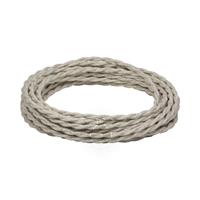CAVO ELETTRICO TRECCIATO 2x0.75 RIVESTITO CANVAS BEIGE