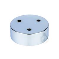 ROSONE IN METALLO Ø100mm CROMO BRILLANTE 3 FORI