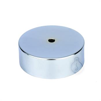 ROSONE IN METALLO Ø100mm CROMO BRILLANTE 1 FORI