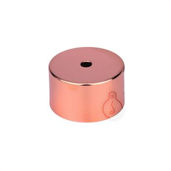 ROSONE IN METALLO Ø65mm RAME BRILLANTE 1 FORO