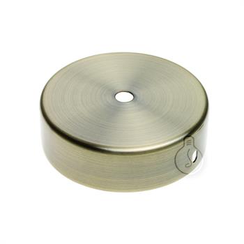 ROSONE IN METALLO Ø100mm RAME VERDE BRILLANTE 1 FORO