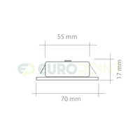 FARETTO LED DA INCASSO 12V 4000K 3.2W NERO - FORO ø55mm