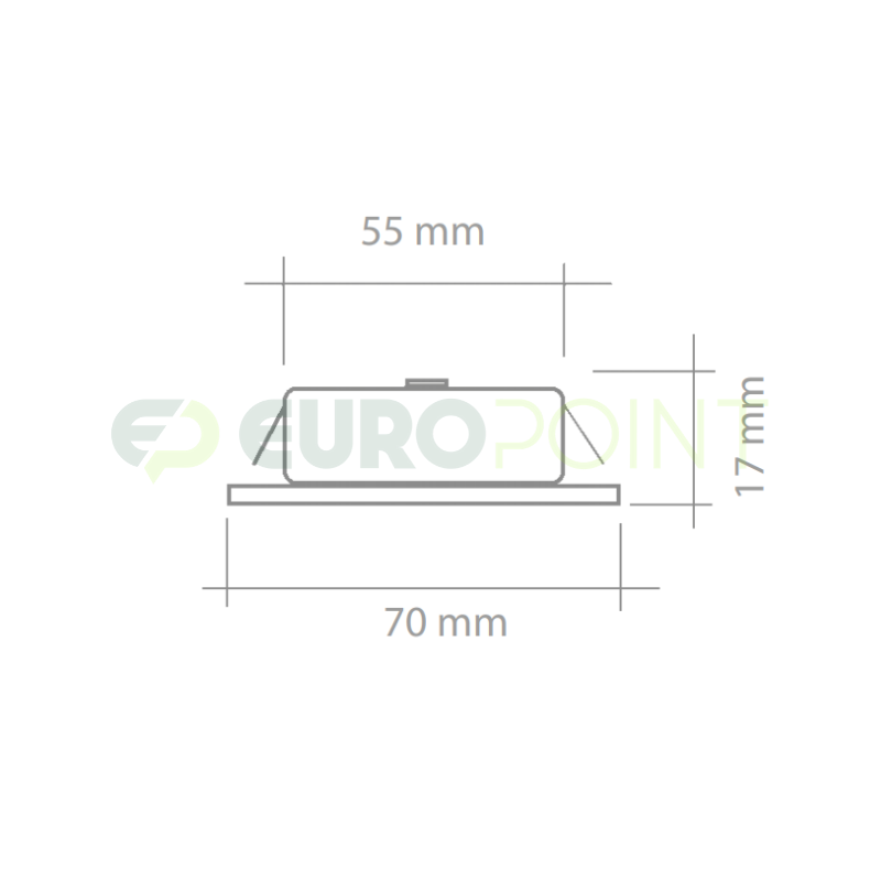 FARETTO LED DA INCASSO 12V 4000K 3.2W BIANCO - FORO ø55mm