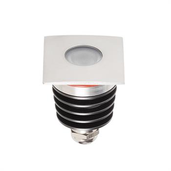 FARO DA INCASSO A PAVIMENTO 3W IP67 IK06 24Vdc 3000K F.Ø38mm