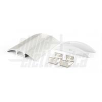 PROFILO DI ALLUMINIO CON COPERTURA IN PC OPACA PIANA - 2m