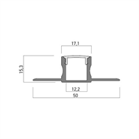 PROFILO ALLUMINIO PER CARTONGESSO 3m FISSAGGIO SU PANNELLO