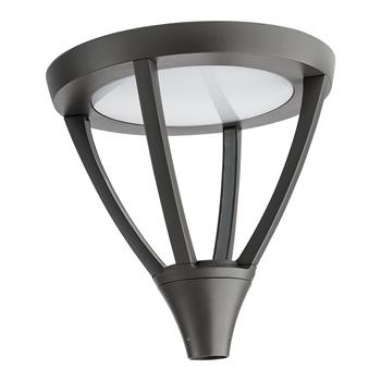 LAMPIONE LED A TESTA TONDA 45W 6500K PER PARCHI E GIARDINI