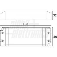 ALIMENTATORE TENSIONE COSTANTE 24V 75W SLIM PER LED