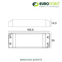 ALIMENTATORE TENSIONE COSTANTE 24V 20W SLIM PER LED