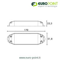 ALIMENTATORE TENSIONE COSTANTE 12V 30W SLIM PER LED