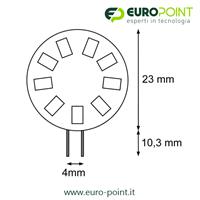 LAMPADA 6 LED G4 10-30V 1,2W BIANCO CALDO