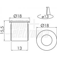 FARETTO INCASSO TRASPARENTE LED 12V 0,3W BIANCO  FREDDO