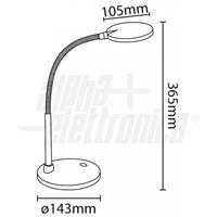 LAMPADA DA TAVOLO A LED CON INTERRUTTORE 5,5W SILVER