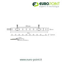STRISCIA LED 120LED/M 24V 9,6W/M IP20 BIANCO FREDDO