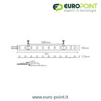 STRISCIA LED 60LED/m 24V 14.4W/m IP20 BIANCO FREDDO 6000K