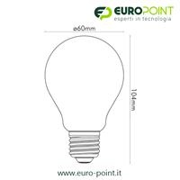 LAMPADA FILAMENTO LED 8W E27 BIANCO CALDO