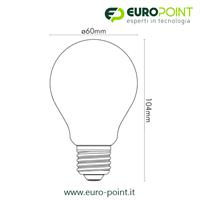 LAMPADA FILAMENTO LED 7W E27 BIANCO CALDO OPACA